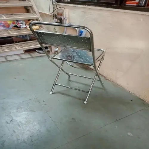 Polished Stainless Steel Foldable Chair