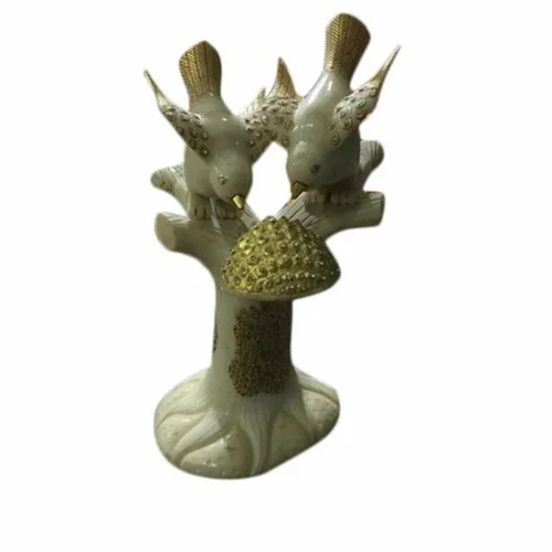 Polished White Marble Pigeons