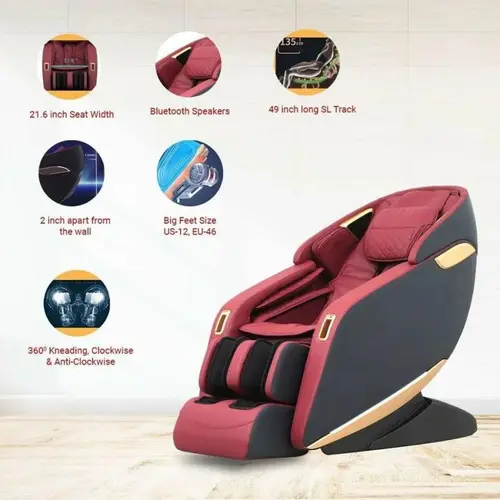 Portable PU Leather 5D Massage Chair