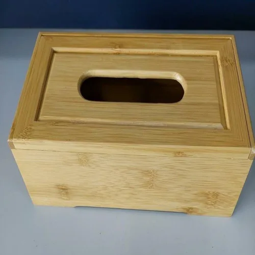 Rectangular Wooden Tissue Container