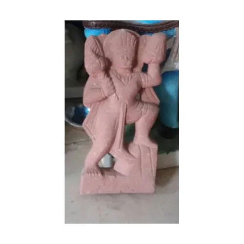 Red Hanuman Sandstone Sculpture