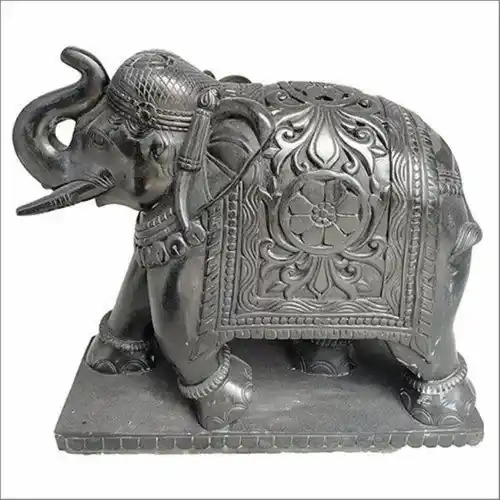 Red Sandstone Elephant Decor
