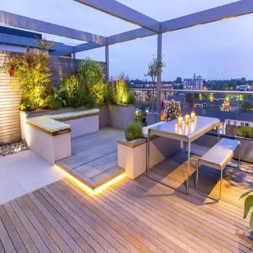 Residential Terrace Garden Design Service, Wood Work & Furniture