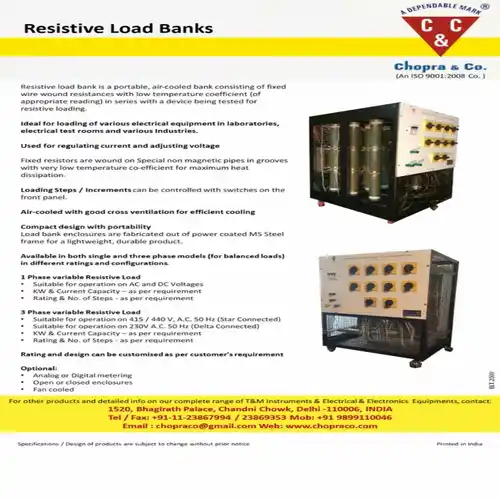 Resistive Load Bank 50 kW