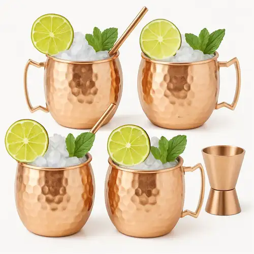 Round Copper Mule Mug Set
