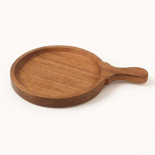 Round Oak Wood Platter