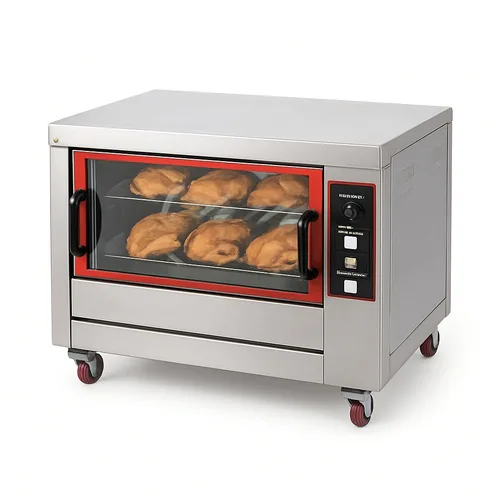 Silver Electric/Gas Chicken Roaster Machine