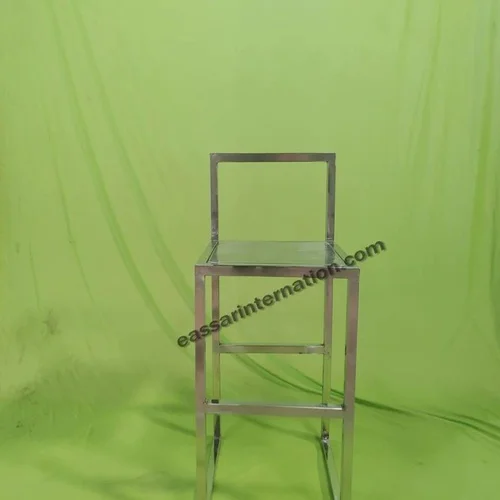 Silver Office Steel Chair with Armrest