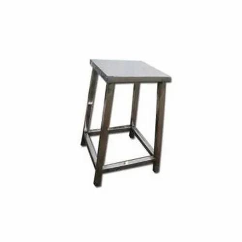 Silver Polished Stainless Steel Stool