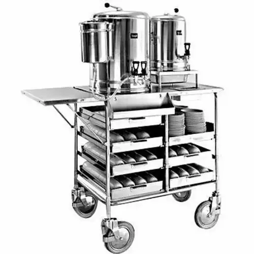 Silver Steel Tea Trolley