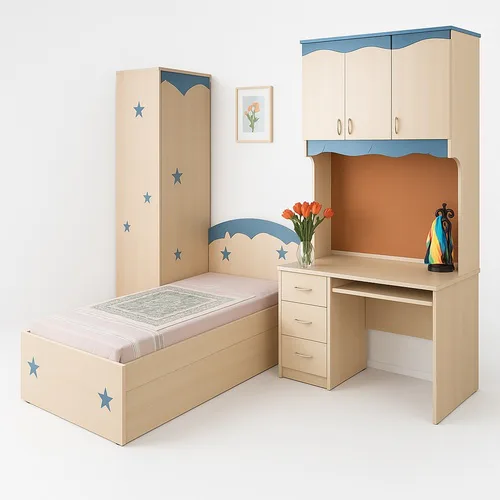Single Children Bedroom Set - Wood