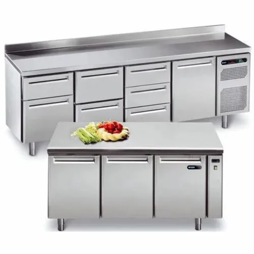 Six Drawer Work Top Chiller - Grey SS