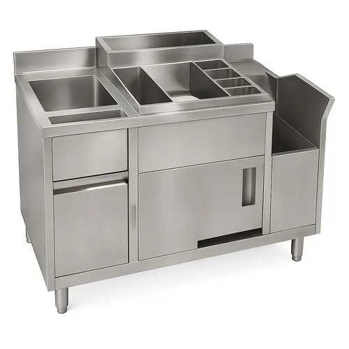 Stainless Steel Commercial Bar Counter Station 4 Ft
