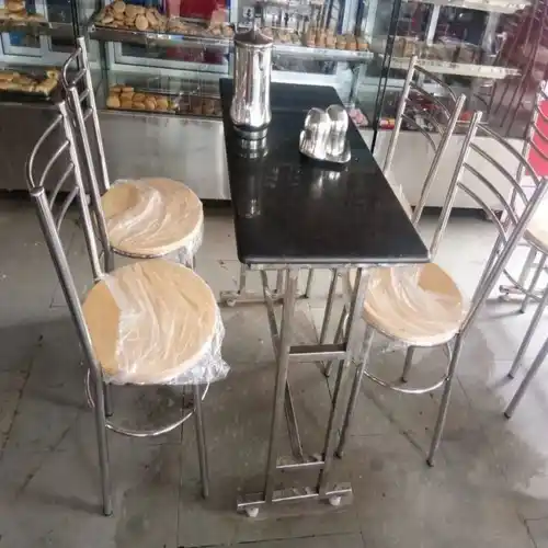 Stainless Steel Dining Set 4 Seater