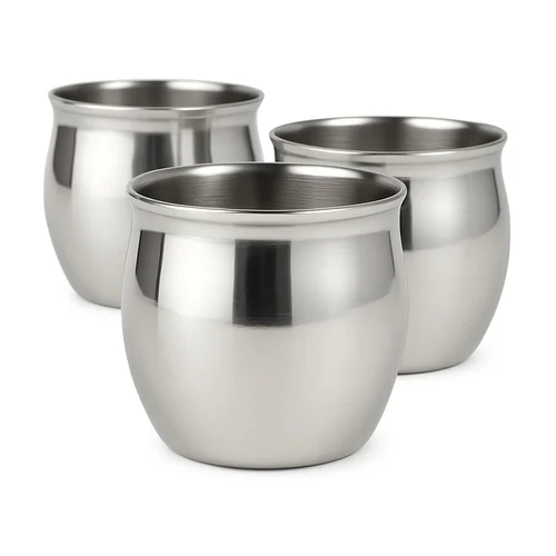 Stainless Steel Masala Wati Set - 3 Piece