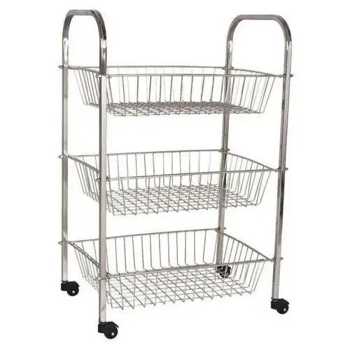Stainless Steel Vegetable Handling Trolley