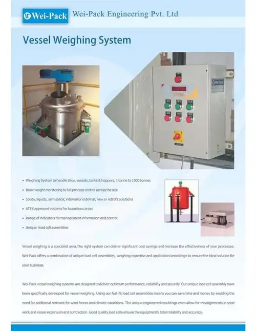 Stainless Steel Vessel Weighing System