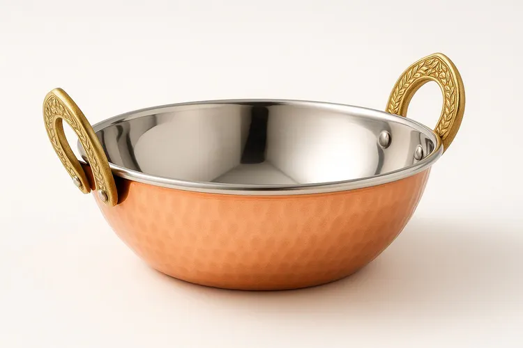 Steel Copper Serving Kadai