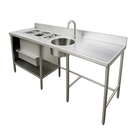 Steel Silver Bar Counter Station