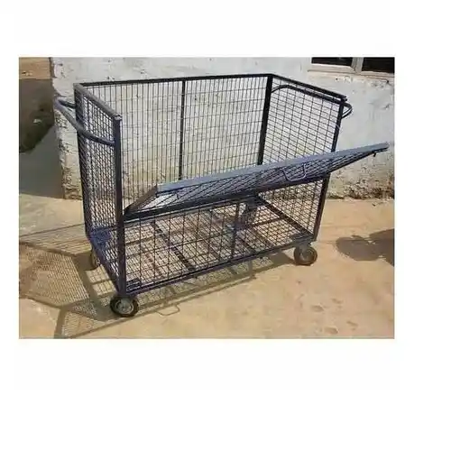 Steel Wire Mesh Trolley, 1000 KG Capacity