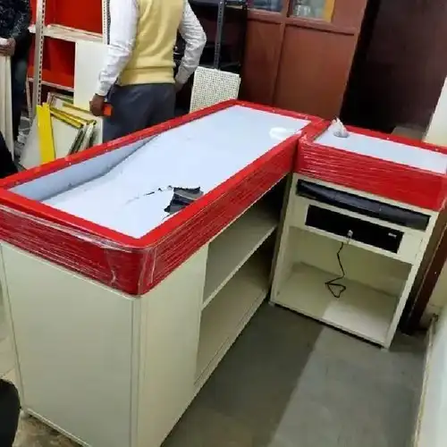 Supermarket Orange/White Cash Counter