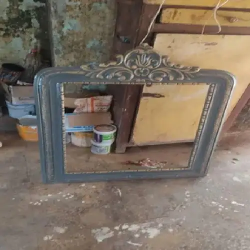 Teak Wood Mirror Frame - Carved