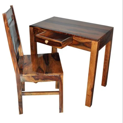 Teak Wood Study Desk with Chair