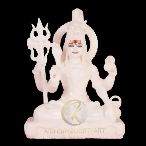 Traditional Hindu Marble Shiva Sculpture