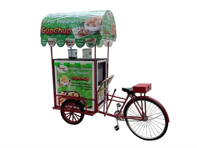 Upvc Steel Iron Pani Puri Rickshaw 40L 60W