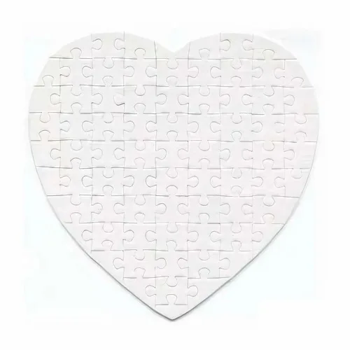 White Heart Shape Paper Puzzle