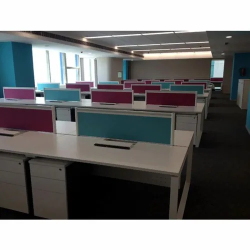 White Particle Board Office Workstation