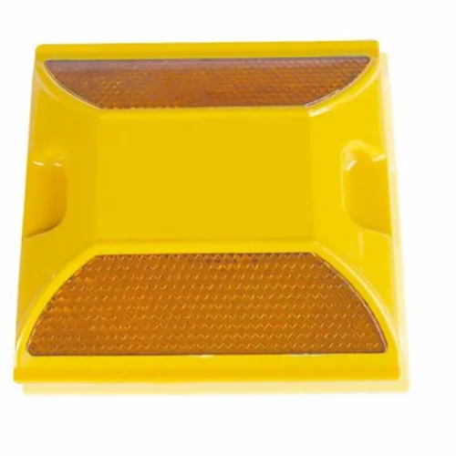 Yellow Plastic Road Studs with Reflector