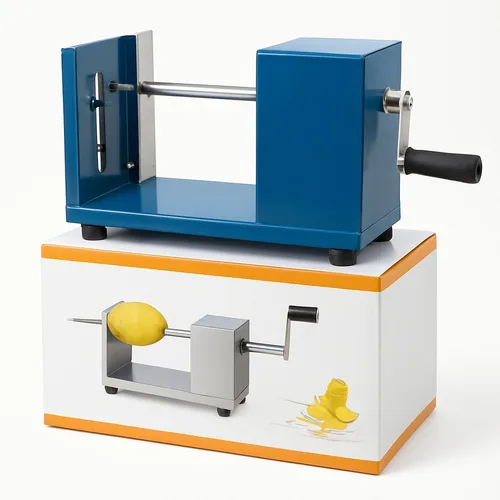 Yuaan White Steel Spiral Potato Slicer Machine