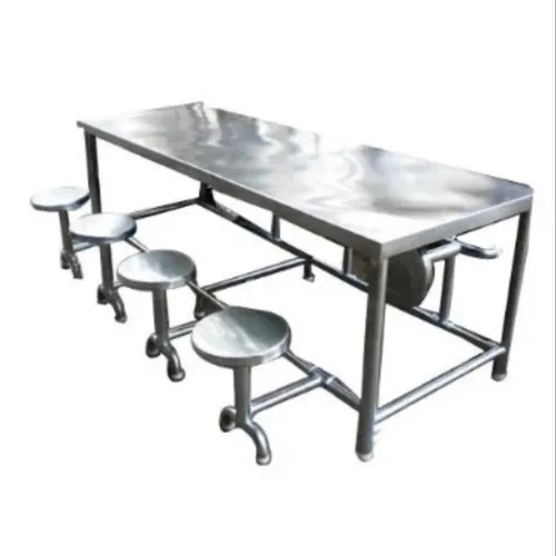 Zeel Silver Stainless Steel Dining Table