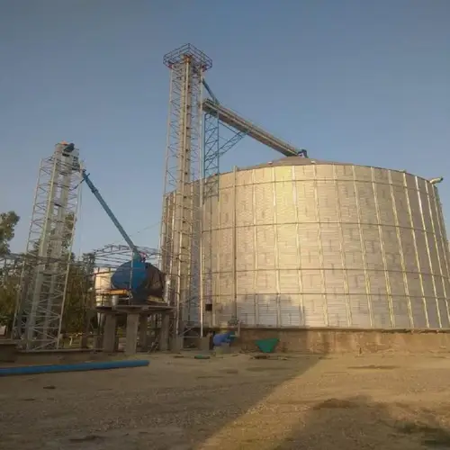 Zincalume Steel Flat Bottom Grain Silo, 1000-10000 Mt