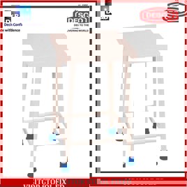 Fixed Hospital Visitor Stool, White