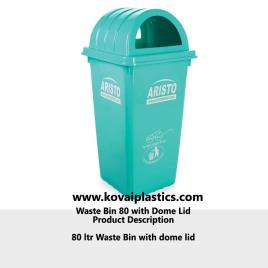 80 Ltr Dome Lid Waste Bin