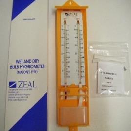 Yellow Handheld Wet and Dry Thermo Hygrometer JI-OTH