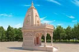 21ft White Sandstone Outdoor Temple