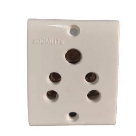 White Five Pin Electrical Socket
