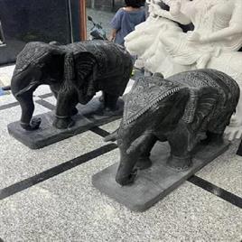 Bicolored Marble Elephant Art
