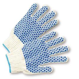 White and Blue Dotted Gloves, Non-Disposable