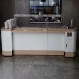 White Corian Countertop Buffet Counter