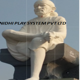 15 Feet White FRP Om Sai Bhagwan Statue