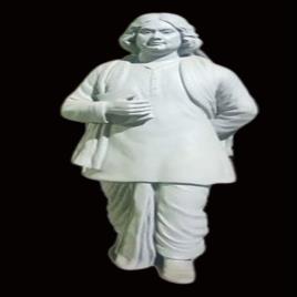 White FRP Kazi Nazrul Islam Exterior Statue