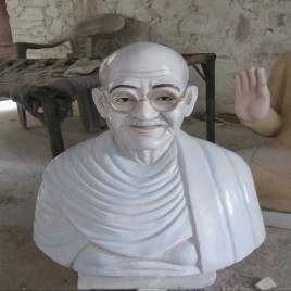 White Gandhi Interior Marble Statue