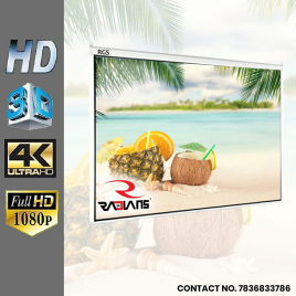 White Manual Foldable Projection Screen, Semi-Outdoor