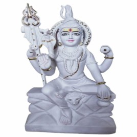 White Marble Shiv Ji Statue
