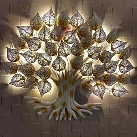White Metal Golden Ceramic Artwork