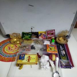 White Mix Puja Kit, Packet, 31 Pieces